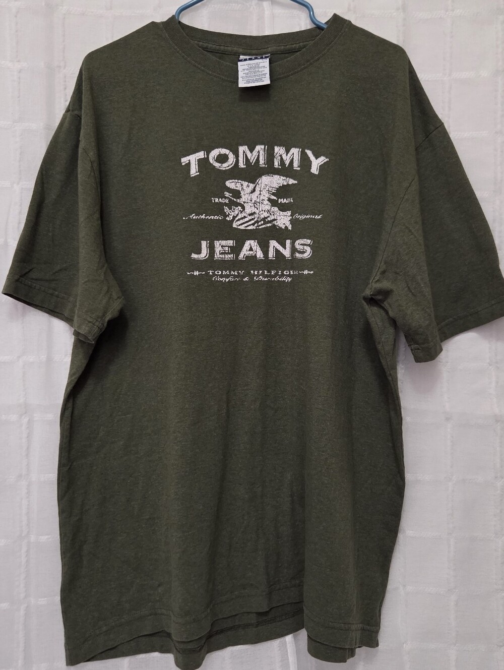 Tommy Hilfiger Olive Green Graphic Crew Neck Tee